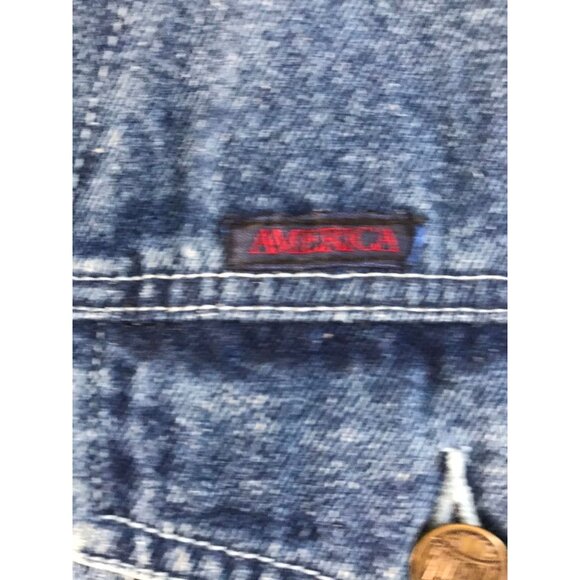 Vtg 1970's Perry Ellis America  Denim Jean Jacket Size S With Neutral Colored Fa - Picture 3 of 9